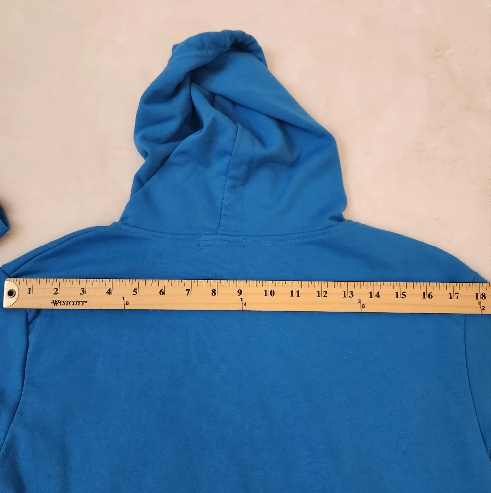 Pangaia X Haroshi BE@RBRICK Recycled Cotton Hoodie Cobalt Blue Unisex - Picture 12 of 13